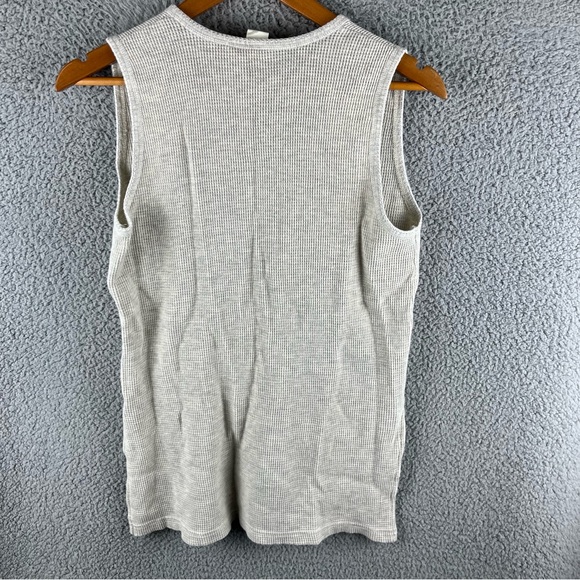 Victorias Secret Size M Vintage 80’s Gold Label Sleeveless Button Top Light Gray - Picture 10 of 12